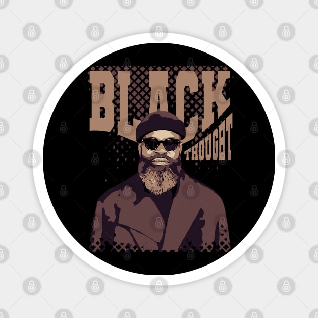 Black Thought // Vintage poster Magnet by Degiab